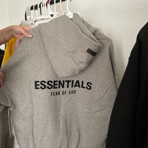 Fear of God Essentials Light Gray Hoodie